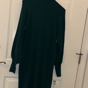 Chic Dark Green Long Sleeve Dress